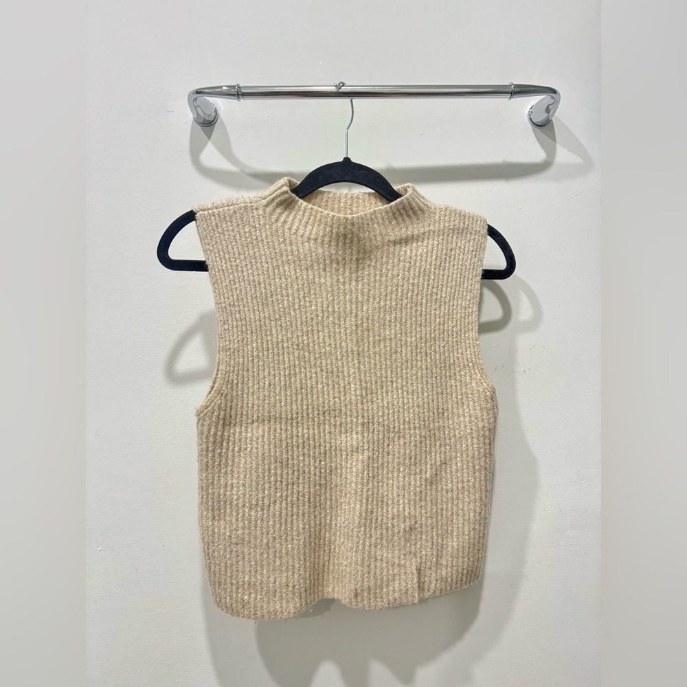 Dynamite Cream Knit Sweater Vest